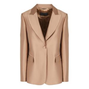 ALBERTA FERRETI Alberta Ferretti Single-Breasted Blazer Women Beige Coats &